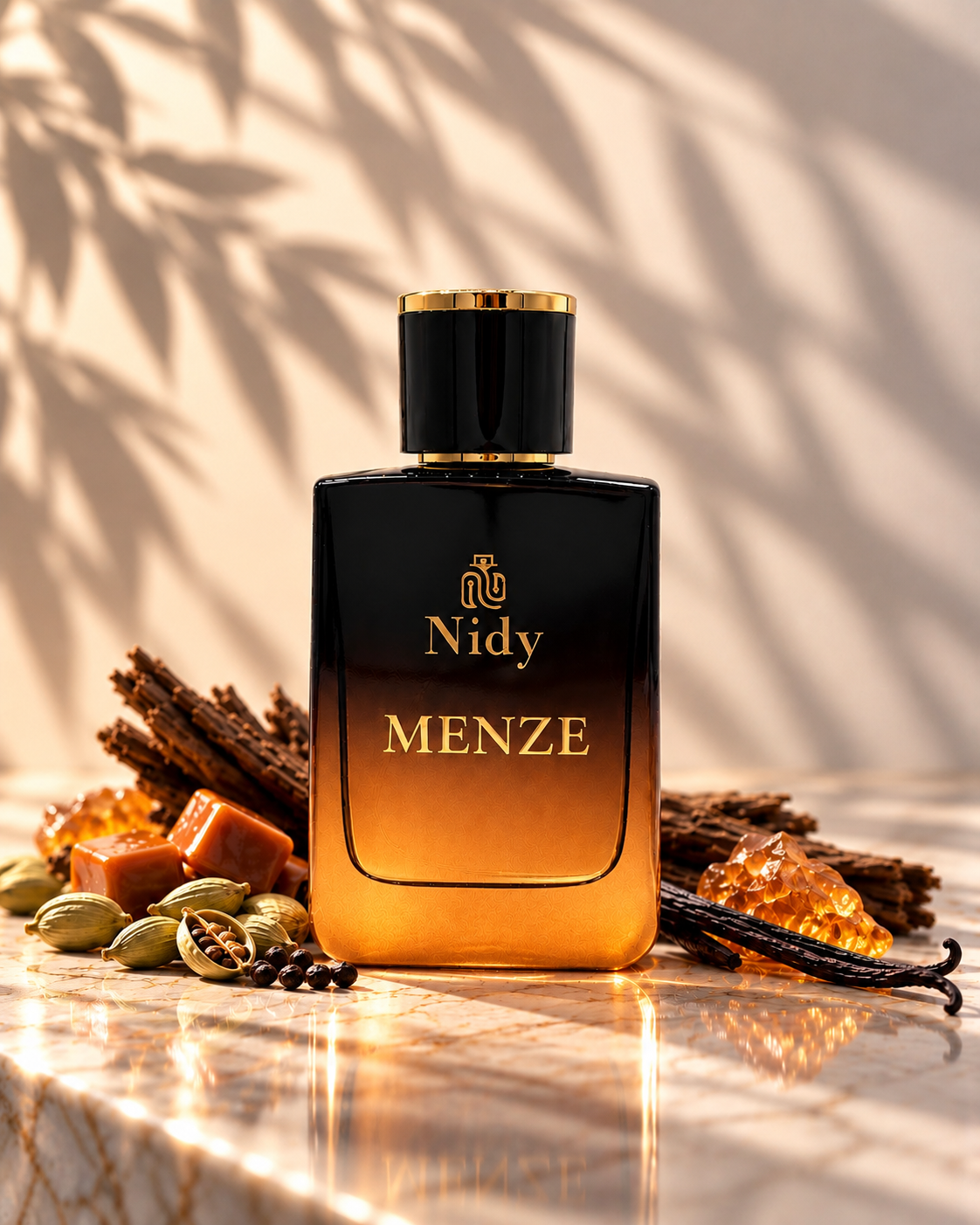 luxurious nidy menze perfume still life