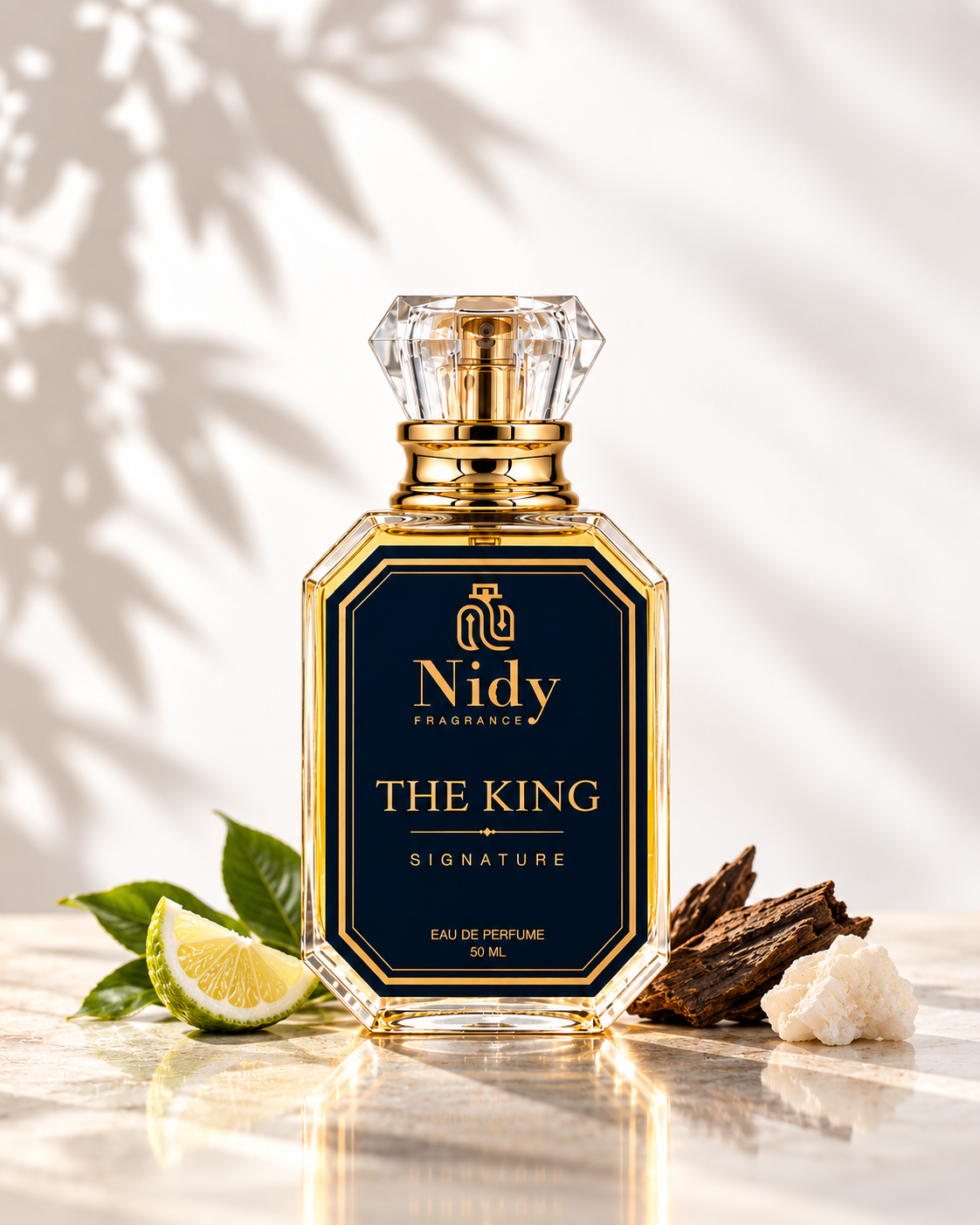 luxurious nidy signature perfume still life